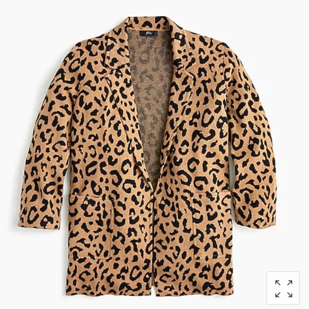 J. Crew Sophie sweater leopard print xxs